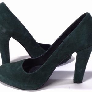 THEYSKENS' THEORY  Forest Green Suede Pumps  Size 37 (7) Sachin and Babi